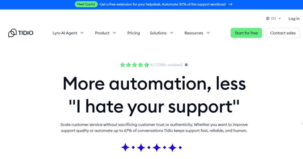 Tidio / Lyro – AI Chatbots 