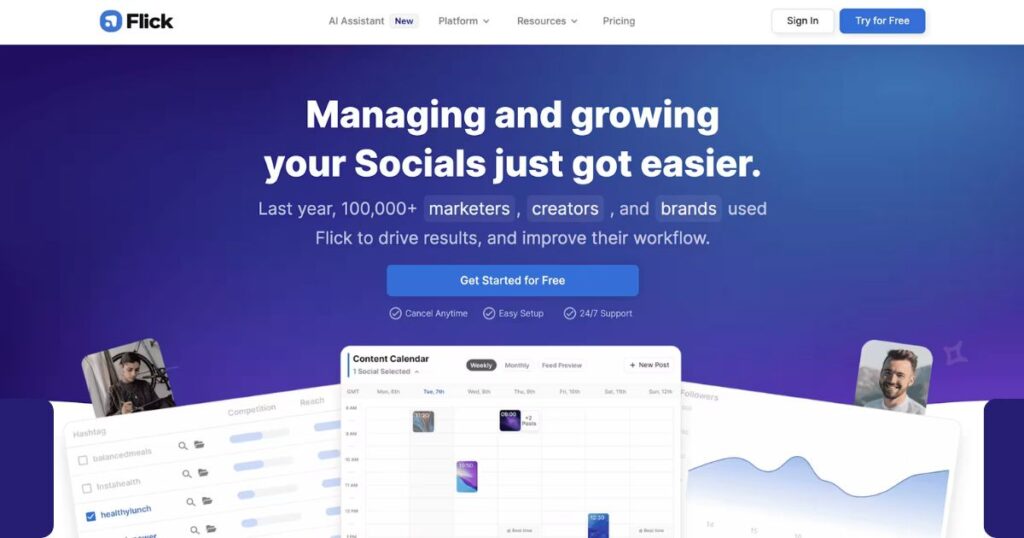 Flick – Social Media Management Tool