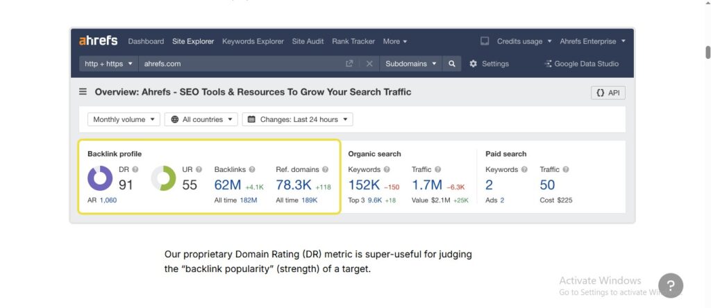 AI SEO visibility tracking using Ahrefs keyword analysis