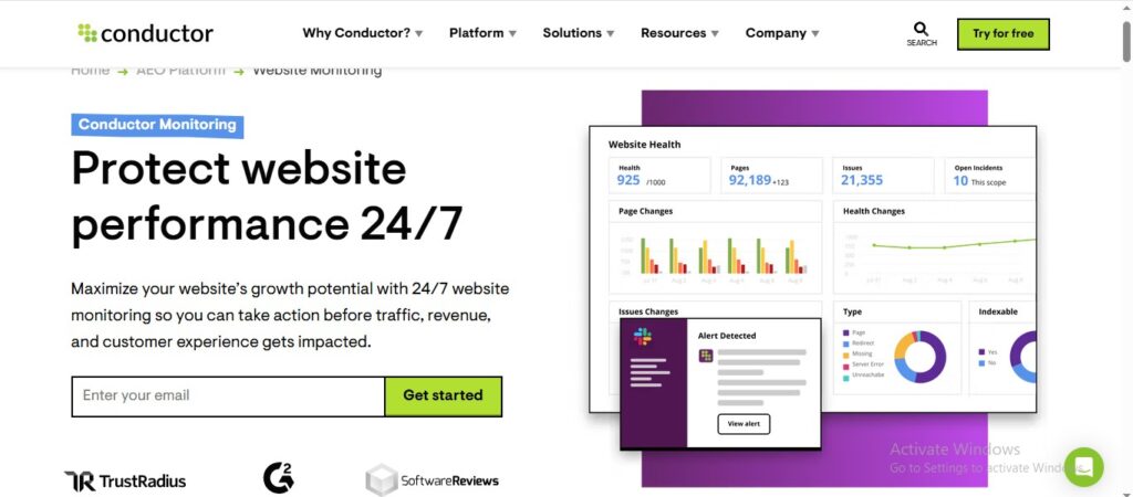 Conductor platform for monitoring AI search engine visibility