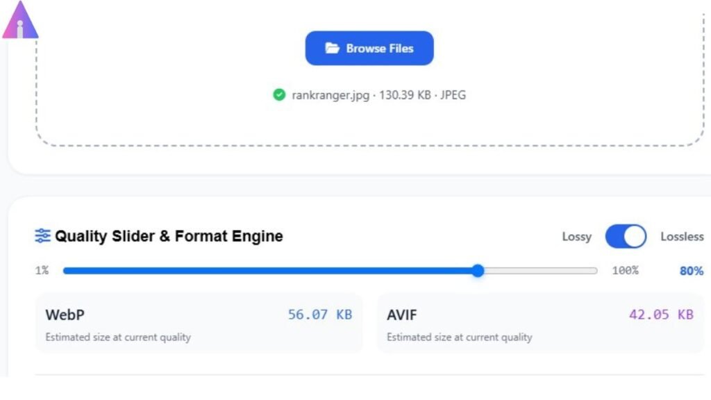 E-commerce image optimization case study showing PNG to WebP conversion, reduced file size, and improved LCP performance